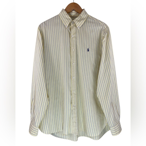 Ralph Lauren Other - Ralph Lauren Yellow Striped Dress Shirt Men’s 16 (40-41) Classic Fit